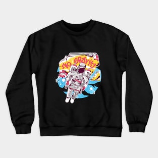 Astronaut do graffiti with no gravity Crewneck Sweatshirt